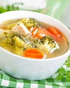 Овощной суп с хреном и горчицей