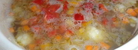 овощной суп с машем и цветной капустой. Шаг 13