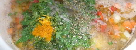 овощной суп с машем и цветной капустой. Шаг 15