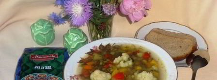 овощной суп с машем и цветной капустой. Шаг 16