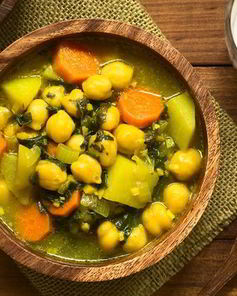 Овощной суп с нутом