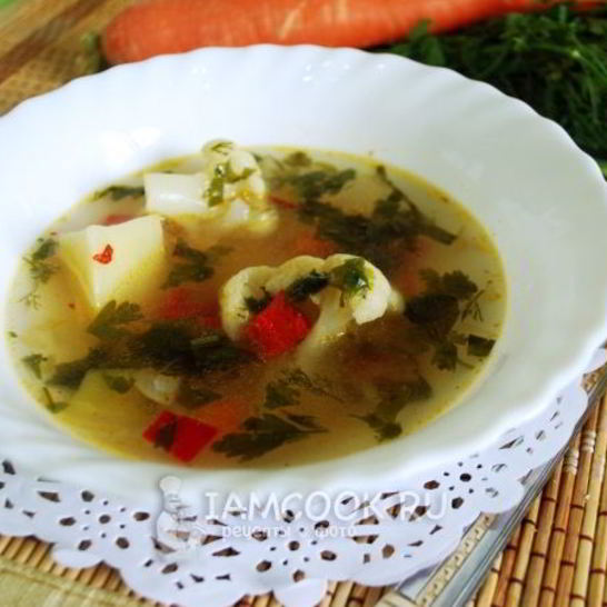 Рецепт овощного супа с цветной капустой