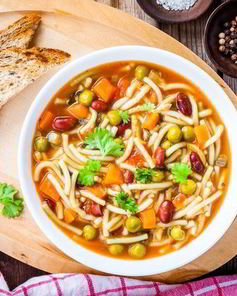 Овощной суп с вермишелью