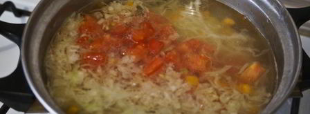 овощной суп с зеленым горошком. Шаг 12