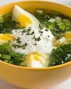Овощной супчик с яйцом