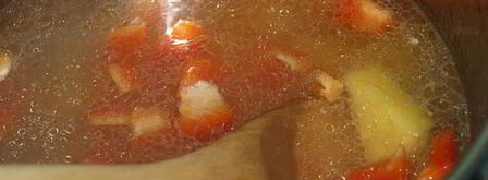 суп из форели с плавленным сыром и овощами. Шаг 7