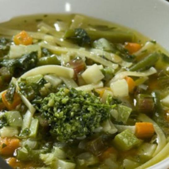 Рецепт супа минестроне с соусом песто