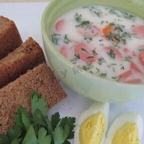 Суп с плавленным сыром