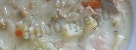 суп с плавленым сыром и овощами. Шаг 4