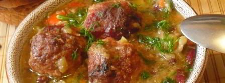 запеченный овощной суп с мясными фрикаделями. Шаг 11