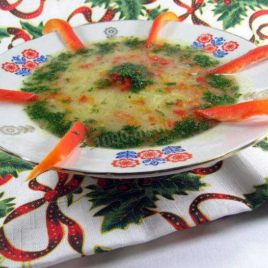 Рецепт зимнего овощной суп с пшеном