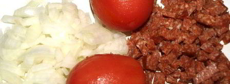 чечевичная похлебка с овощами и пепперони. Шаг 4