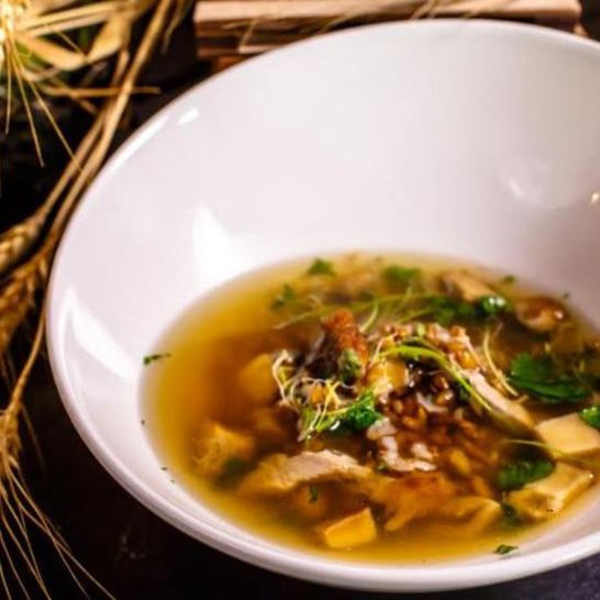 Рецепт похлебки из ржи с уткой и белыми грибами