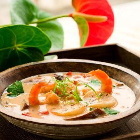 Рецепт похлебки с креветками и морскими гребешками