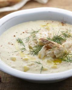 Похлебка с омулем горячего копчения