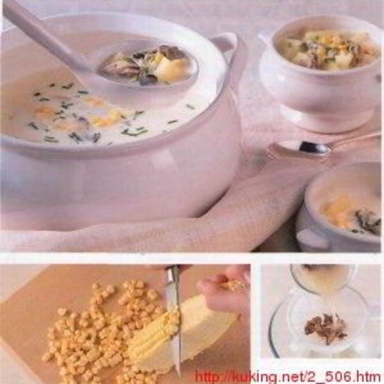 Рецепт похлебки с устрицами и кукурузой
