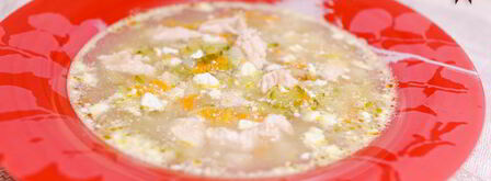 рассольник с курицей и сыром в горшочке. Шаг 5