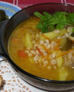 Суп Рассольник классический с перловкой