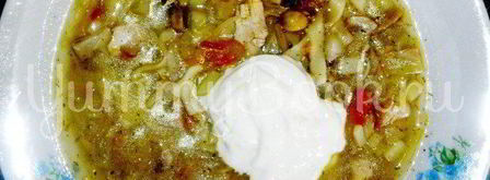 куриные щи с грибами и лапшой. Шаг 9