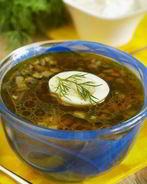 Легкие щи с крапивой