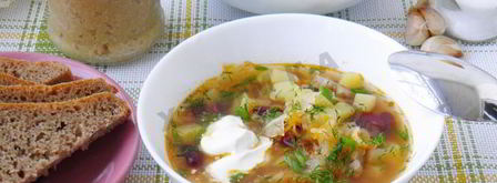 постные щи с фасолью, консервированной и капустой. Шаг 12