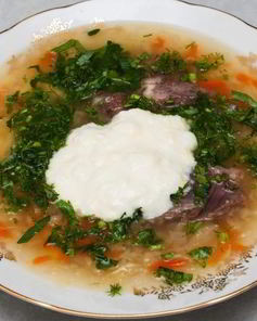 Щи из капусты со свининой