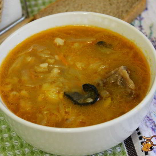 Рецепт щей из квашенной капусты с грибами и перловкой