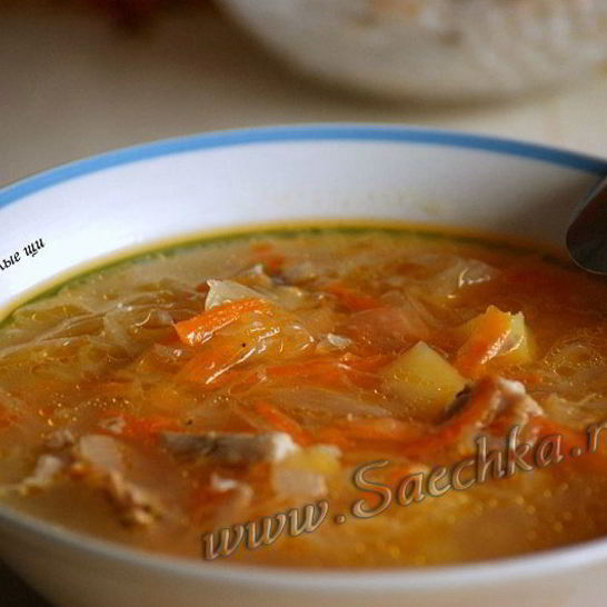 Рецепт щей из квашеной капусты томленые