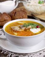 Щи на мясном бульоне