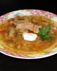 Щи со свининой в мультиварке