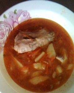 Суп щи из квашеной капусты с мясом