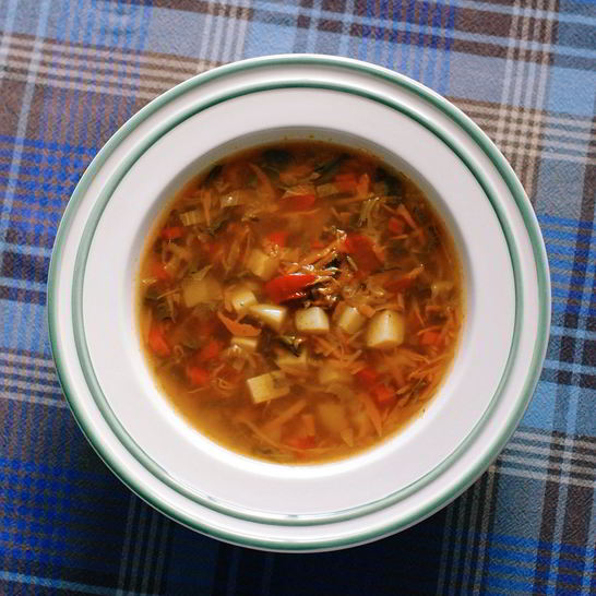 Рецепт вегетарианских щей со шпинатом