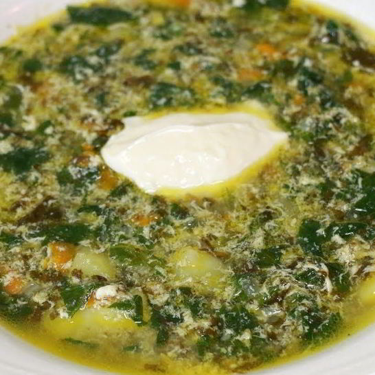 Рецепт зеленых щей из шпината