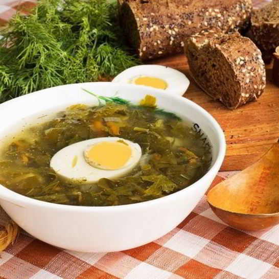 Рецепт зеленых щей с потрошками