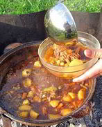 Шурпа из баранины в казане