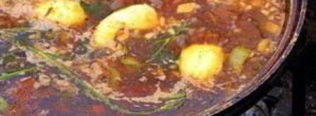 шурпа из баранины в казане. Шаг 9