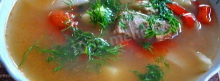 вкусный суп шурпа на костре в казане. Шаг 10