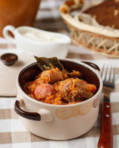 Капустная солянка с мясом