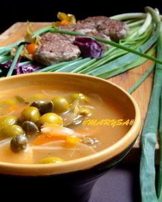 Легкая рыбная солянка