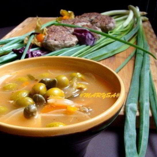 Рецепт легкой рыбной солянки