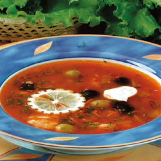 Рецепт солянки с мясом птицы