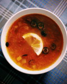 Солянка с опятами