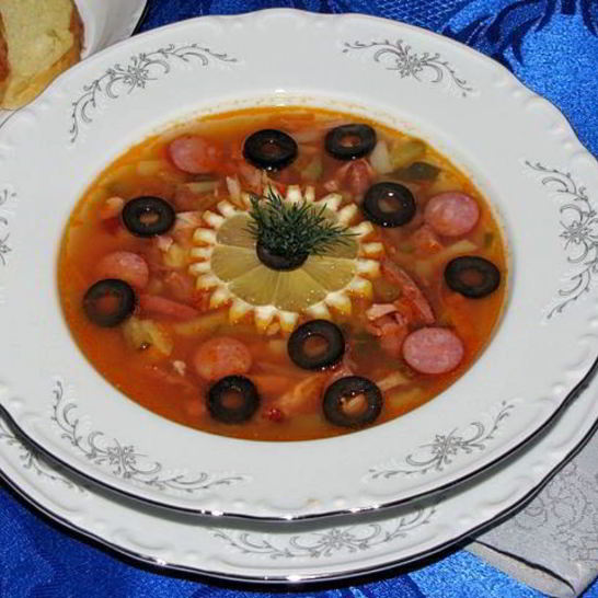 Рецепт солянки сборной мясной