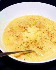 Суп из порея и нута