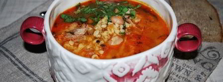 густой суп харчо с айвой. Шаг 12