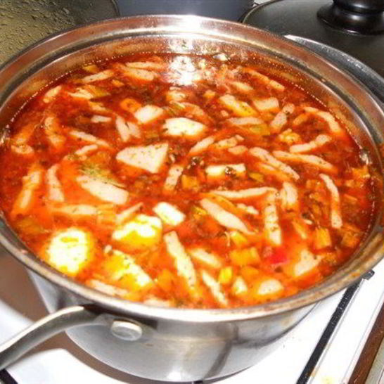 Рецепт харчо из копченой свинины с морковкой