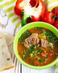 Суп Харчо с копченой солью