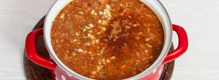 суп харчо с курицей и рисом. Шаг 18