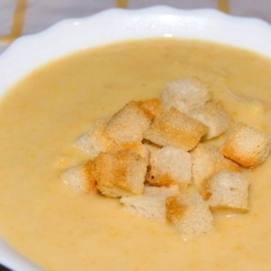 Рецепт картофельного супа-пюре с гренками
