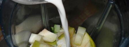 холодный мятный суп-пюре с яблоком и огурцом. Шаг 6